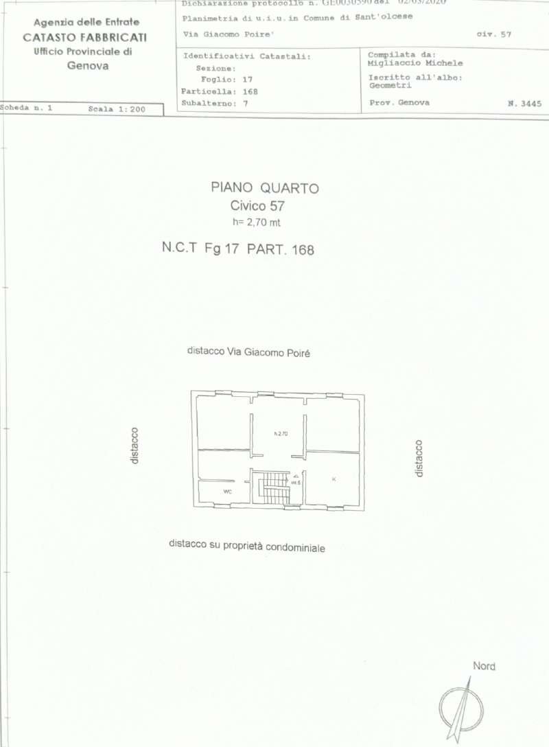 IMG_8133 - Apartment via Giacomo Poiré, 57, Sant'Olcese - floor plans 1