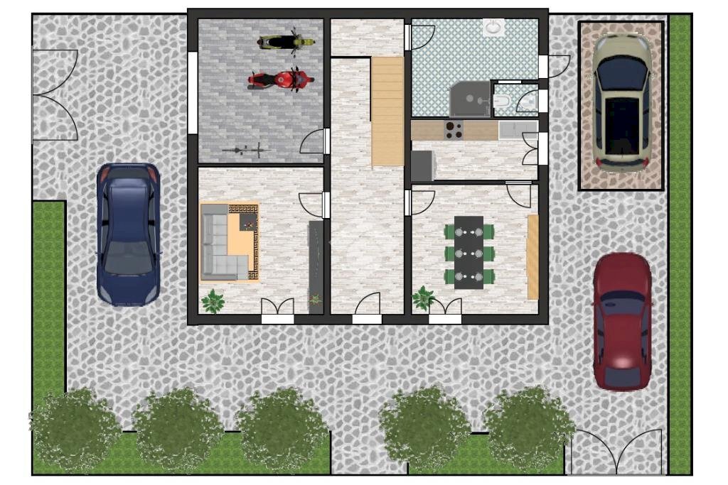 Portion of a house via Solferino, Carpi - floor plans 1