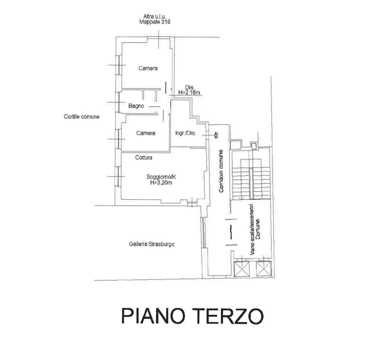 Foto 15 - Appartamento Galleria Strasburgo
 
3, Milano - planimetria 1