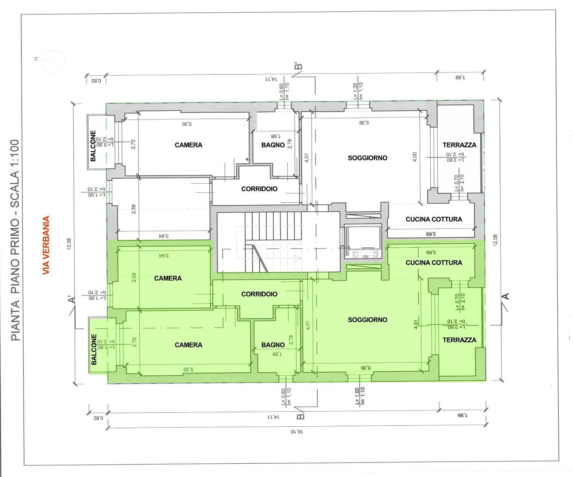 Foto 20 - Three-room apartment Via Verbania
 
12, San Benedetto del Tronto - floor plans 1