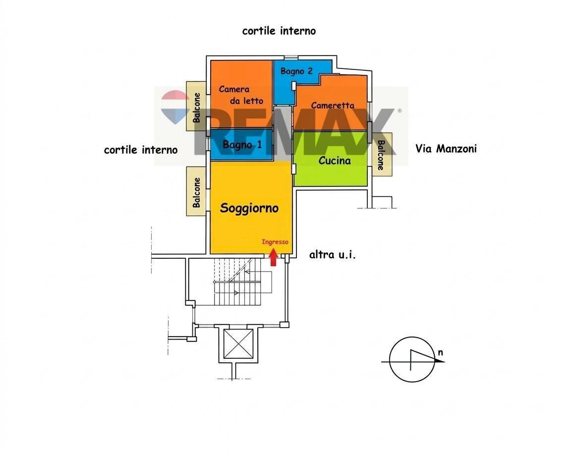 Pianta 2D - Trilocale Via Giacomo Matteotti
 
4, Casoria - planimetria 1