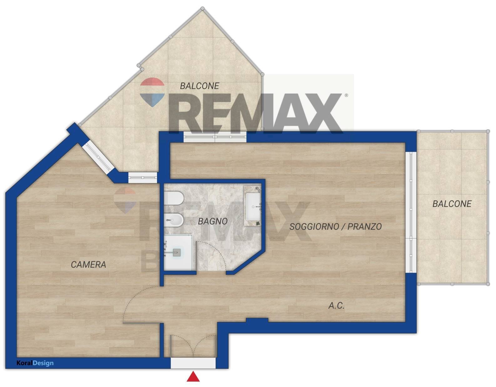 Pianta 2D - Two-room apartment via zannelli
 
5, Anzio - floor plans 1