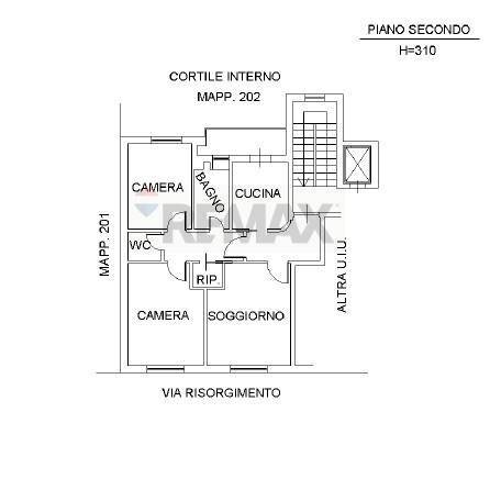 Pianta 2D - Trilocale via Risorgimento
 
22, Sesto San Giovanni - planimetria 1