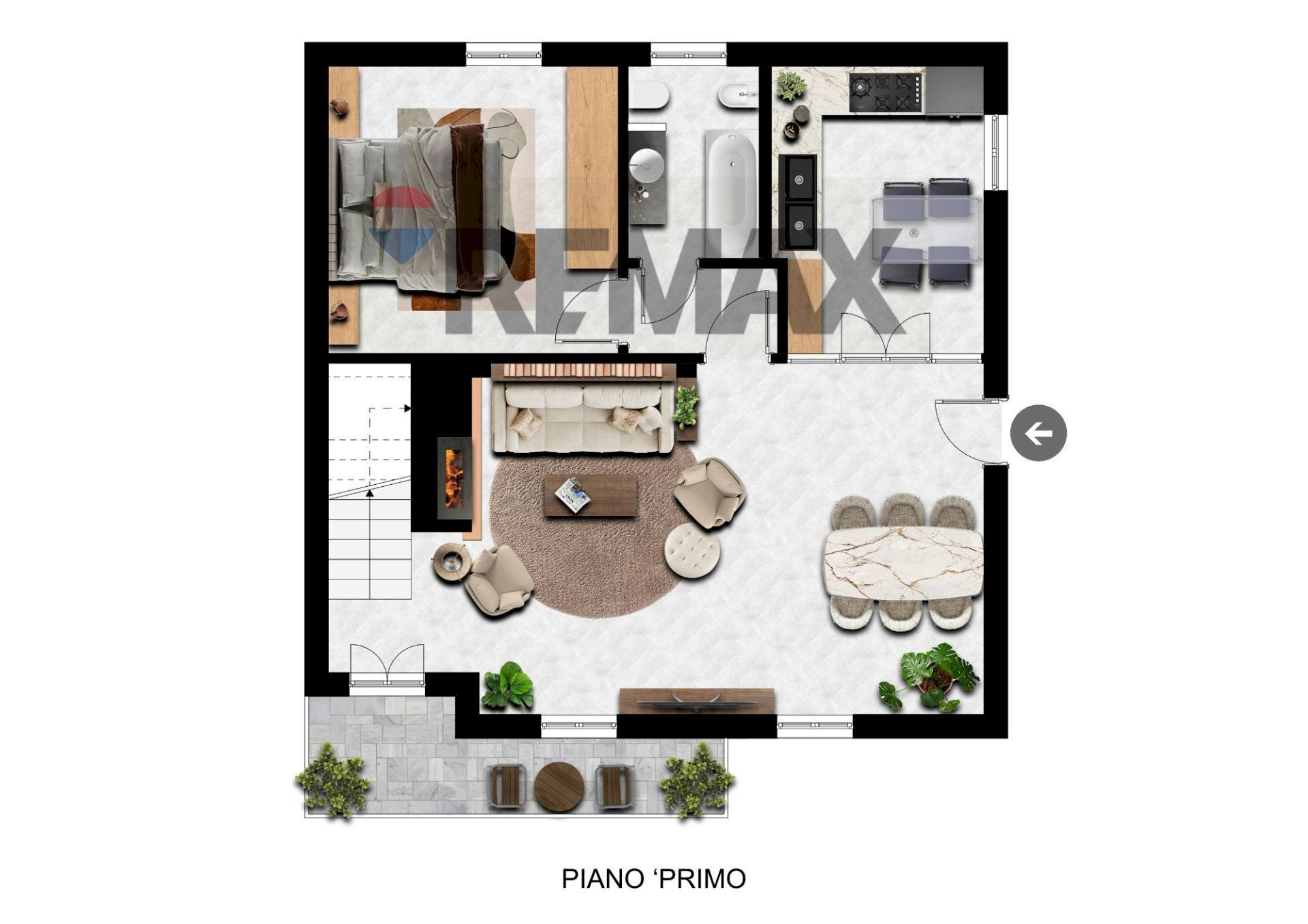 Pianta 2D - Quadrilocale Via Bragadino
 
4, Lovere - planimetria 1