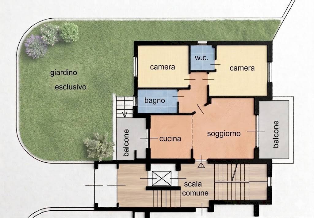 Foto 16 - Three-room apartment VIA DELLA BURRONA
 
18, Vimodrone - floor plans 1