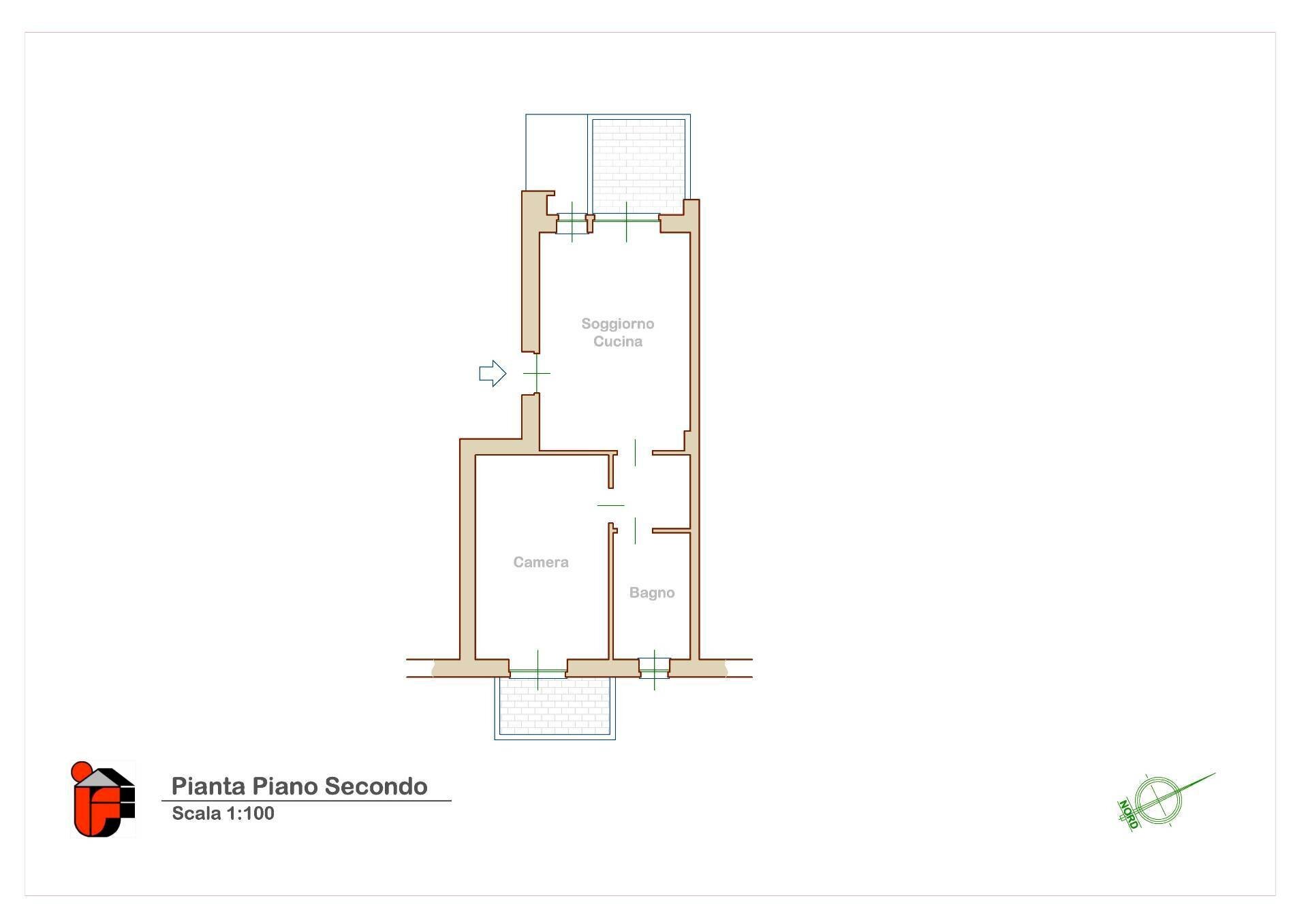 PLANIMETRIA ALLOGGIO - Two-room apartment Via Tazzoli
 
14, Torino - floor plans 1