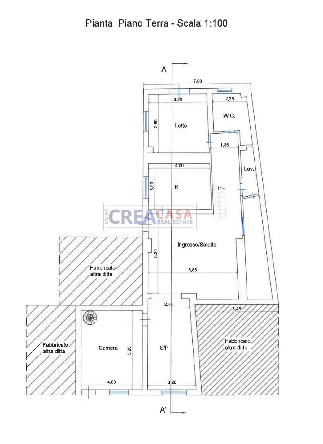 Foto 73 - Villa c.da Postoleone, Graniti - planimetria 1