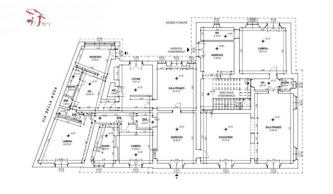 Foto 30 - Villa via della Rosa
 
10, Fiesole - floor plans 1