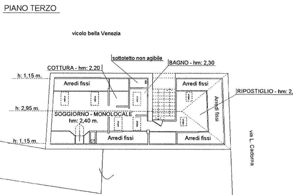 Two-room apartment Via Luigi Cadorna, Verbania - floor plans 1