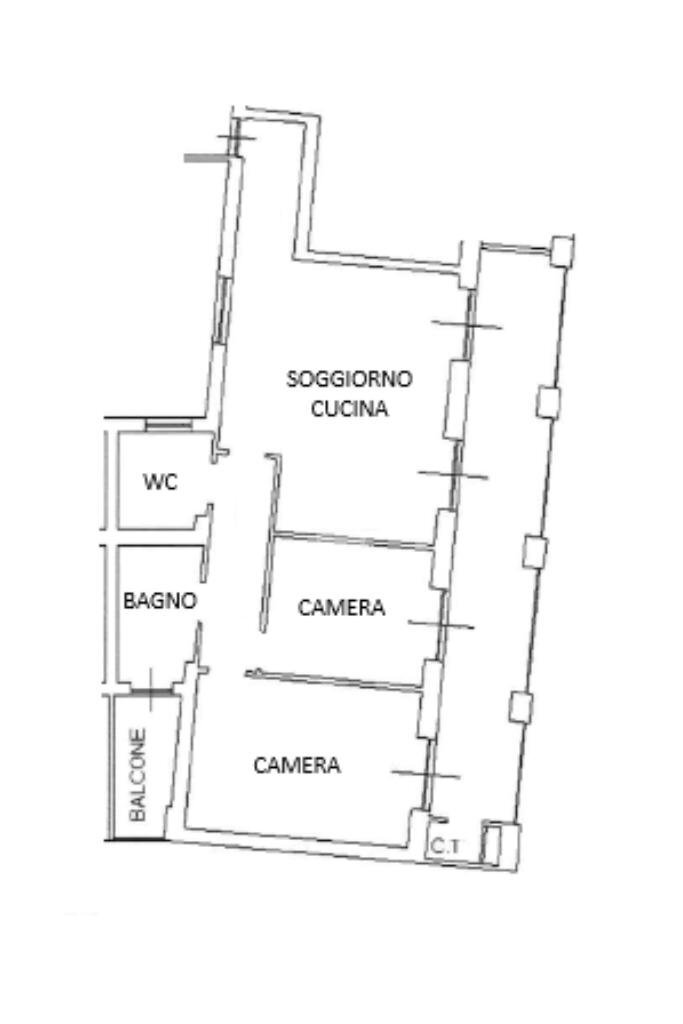 Three-room apartment Via Lorenzo Garda, Ivrea - floor plans 1