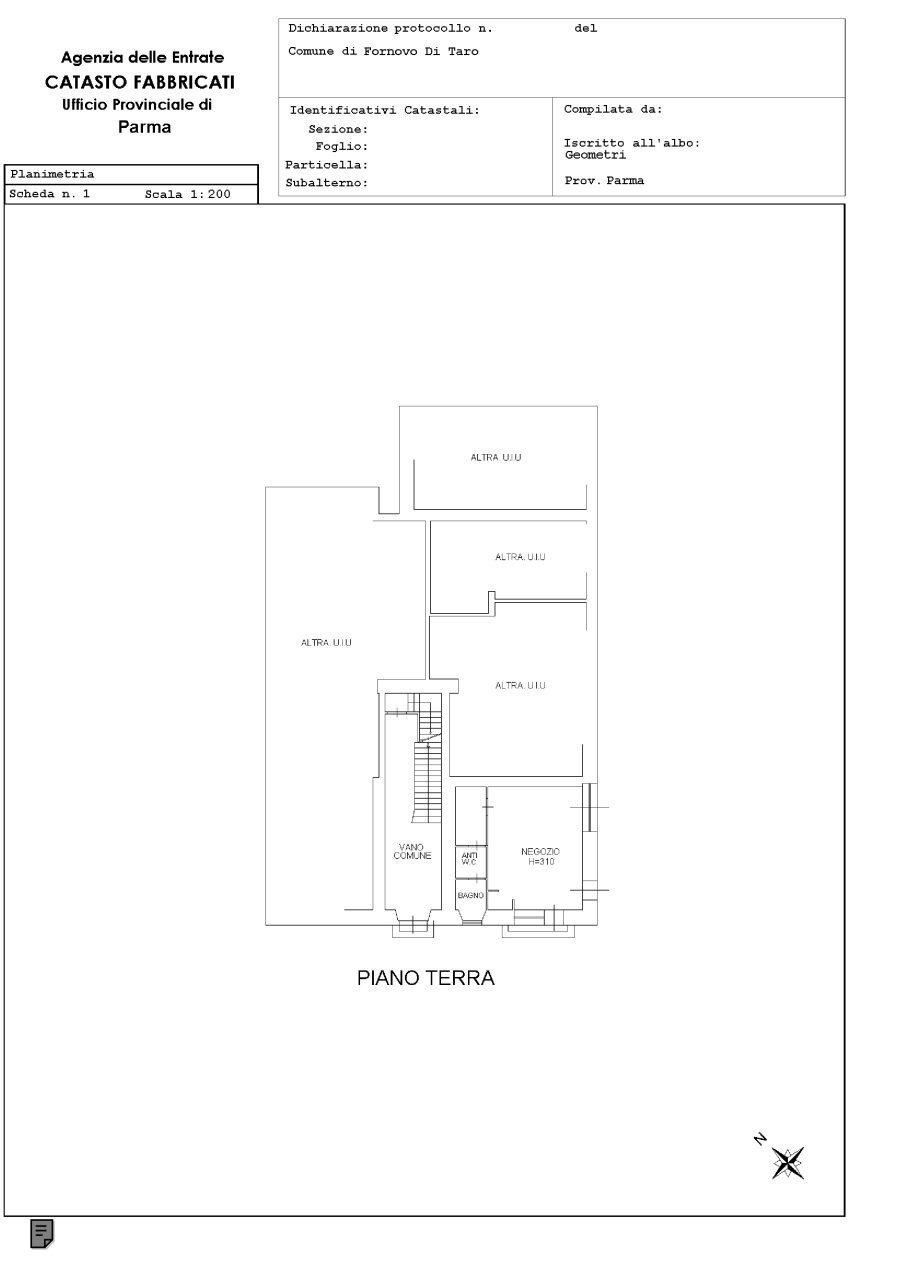 planimetria negozio.jpg - Locale Commerciale Fornovo di Taro - planimetria 1