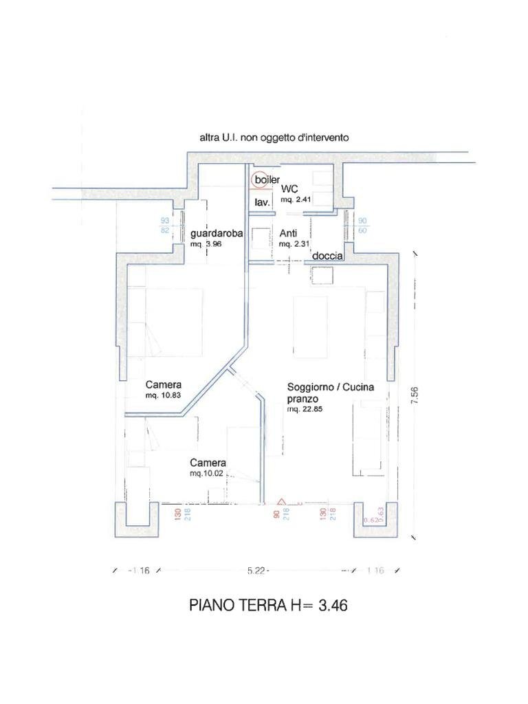 Trilocale Viale Angeloni, Riccione - planimetria 1
