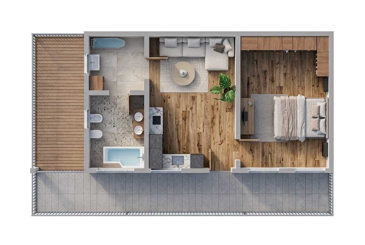 7c49d456-a38b-4b23-bf26-79cc7cd40bc4.jpg - Two-room apartment Via Col di Lana 24, Monza (neighborhood Triante) - photo 2