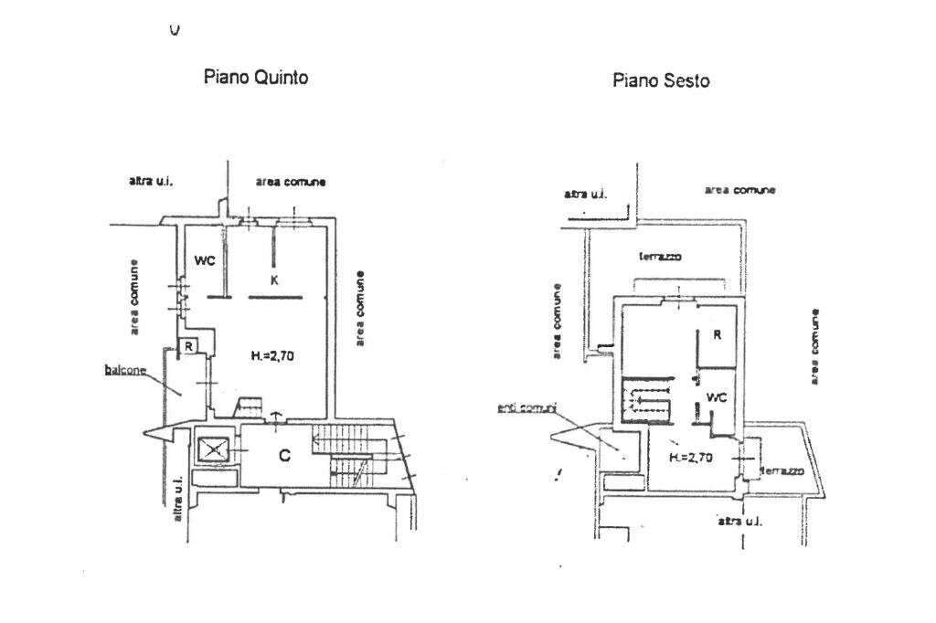 Trilocale Via Enrico Noé, Milano (zona Città Studi) - planimetria 1