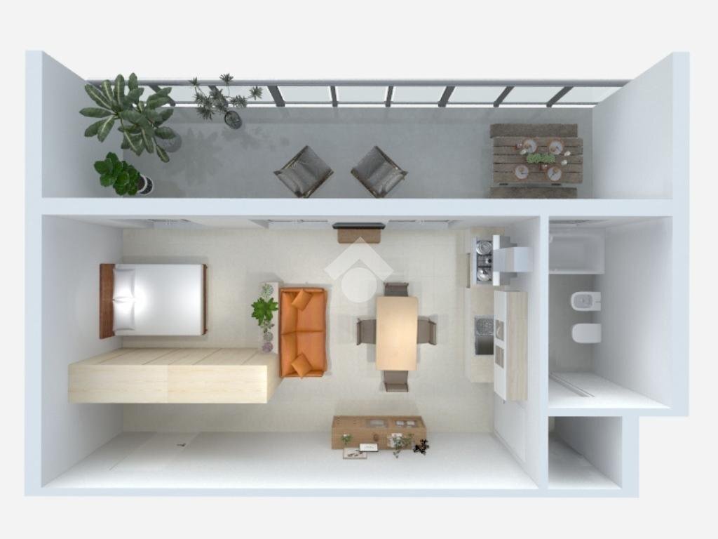 Monolocale Via Grazioli, Milano (zona Affori) - planimetria 1