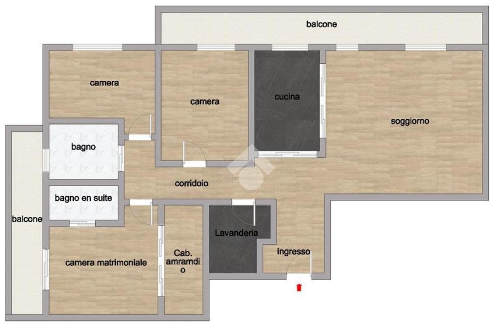 Four-room apartment Via Lario, Milano (neighborhood Isola) - floor plans 1