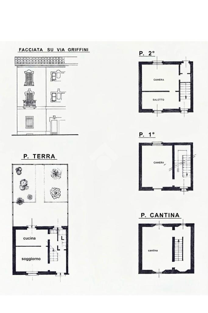 Villa a Schiera Via Privata Saverio Griffini, Milano - planimetria 1