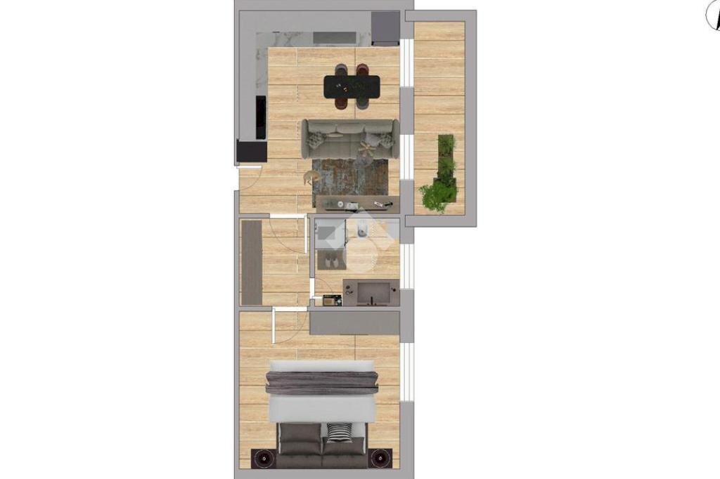 Bilocale Via Eugenio Colorni, Milano (zona Santa Giulia) - planimetria 1