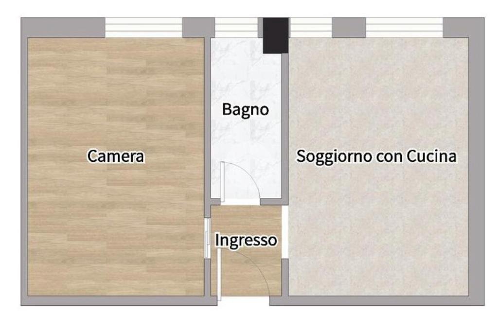 Bilocale Via Giorgio Marazzani, Milano (zona Cimiano) - planimetria 1