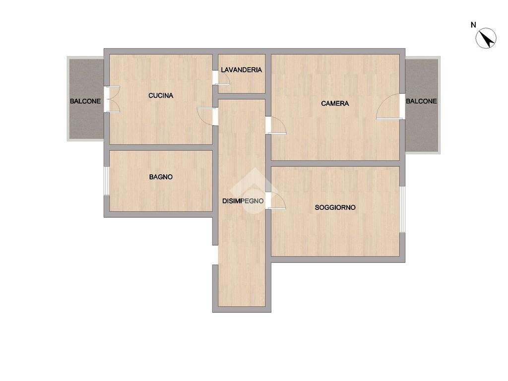 Trilocale Via Mombarcaro, Torino (zona Santa Rita) - planimetria 1
