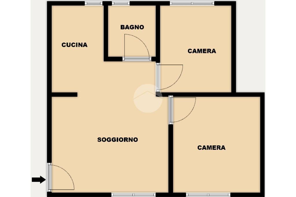Quadrilocale Via Argine Polcevera, Genova (zona Certosa) - planimetria 1