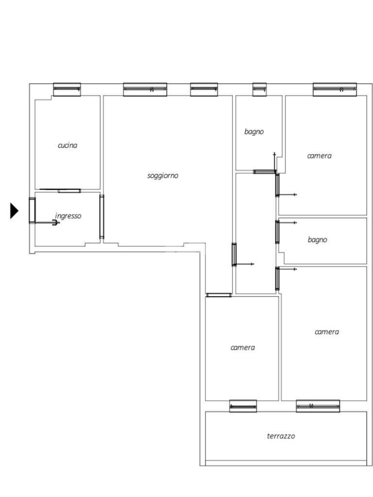 Four-room apartment Strada malaspina, Segrate - floor plans 1