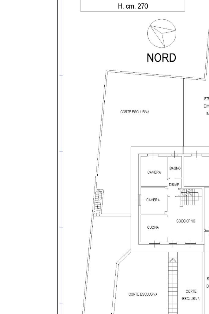 Portion of a house Via della chiesa, Almese - floor plans 1