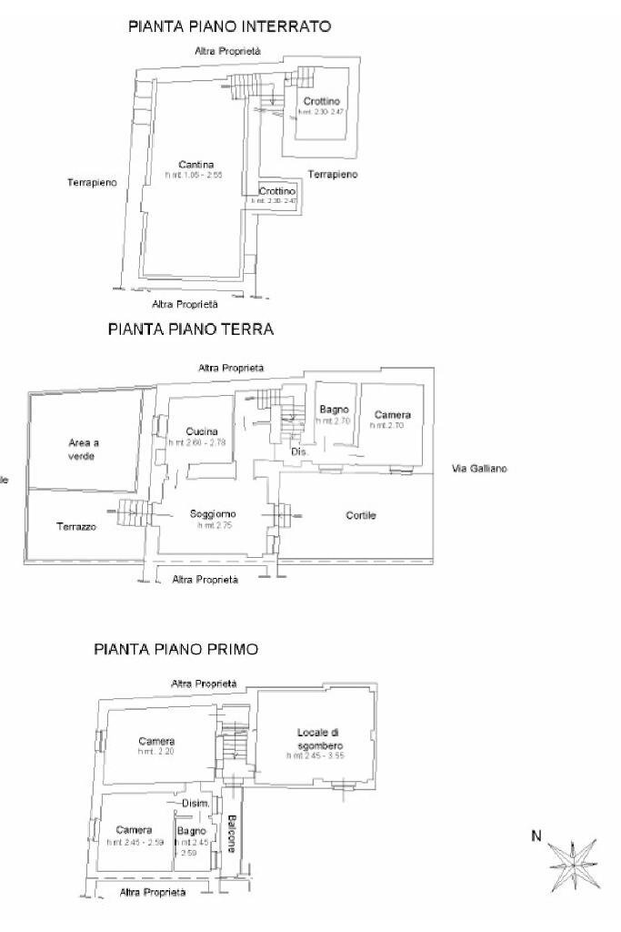 Casa semi indipendente Via Galliano, Calliano - planimetria 1