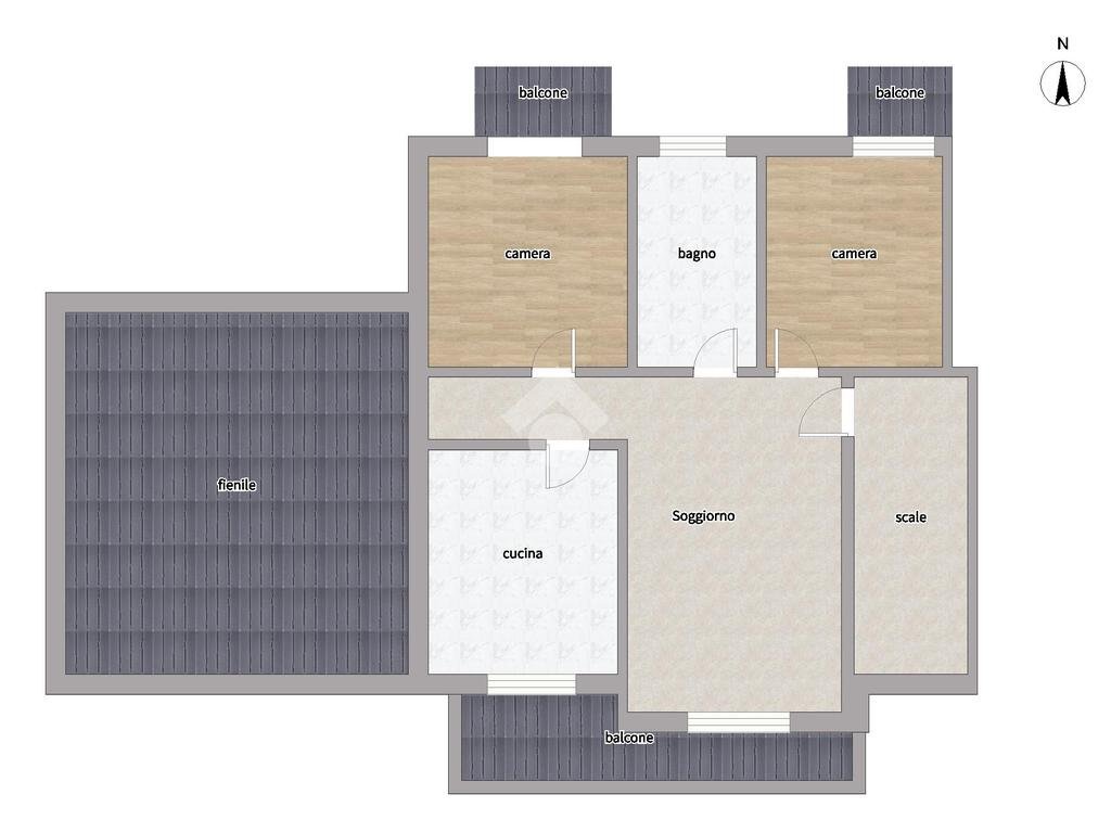 Portion of a house Vicolo Pietro Micca, La Loggia - floor plans 1