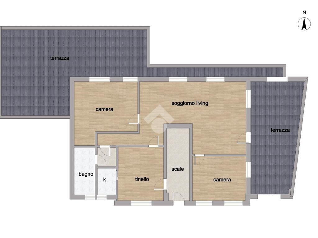 Porzione di casa Vicolo Pietro Micca, La Loggia - planimetria 1