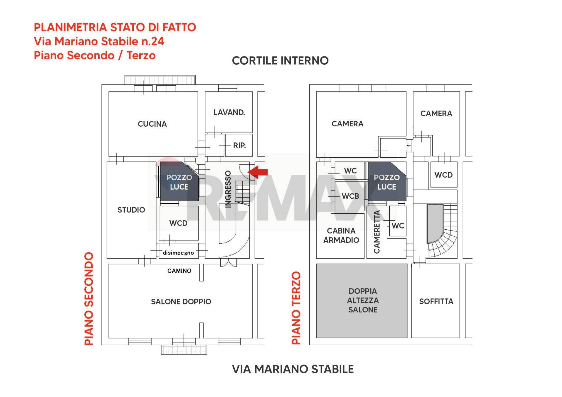 Pianta 2D - Appartamento Via Mariano Stabile
 
24, Palermo - planimetria 1