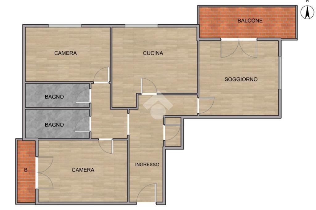 Quadrilocale Via Alfredo Catalani, Albissola Marina - planimetria 1