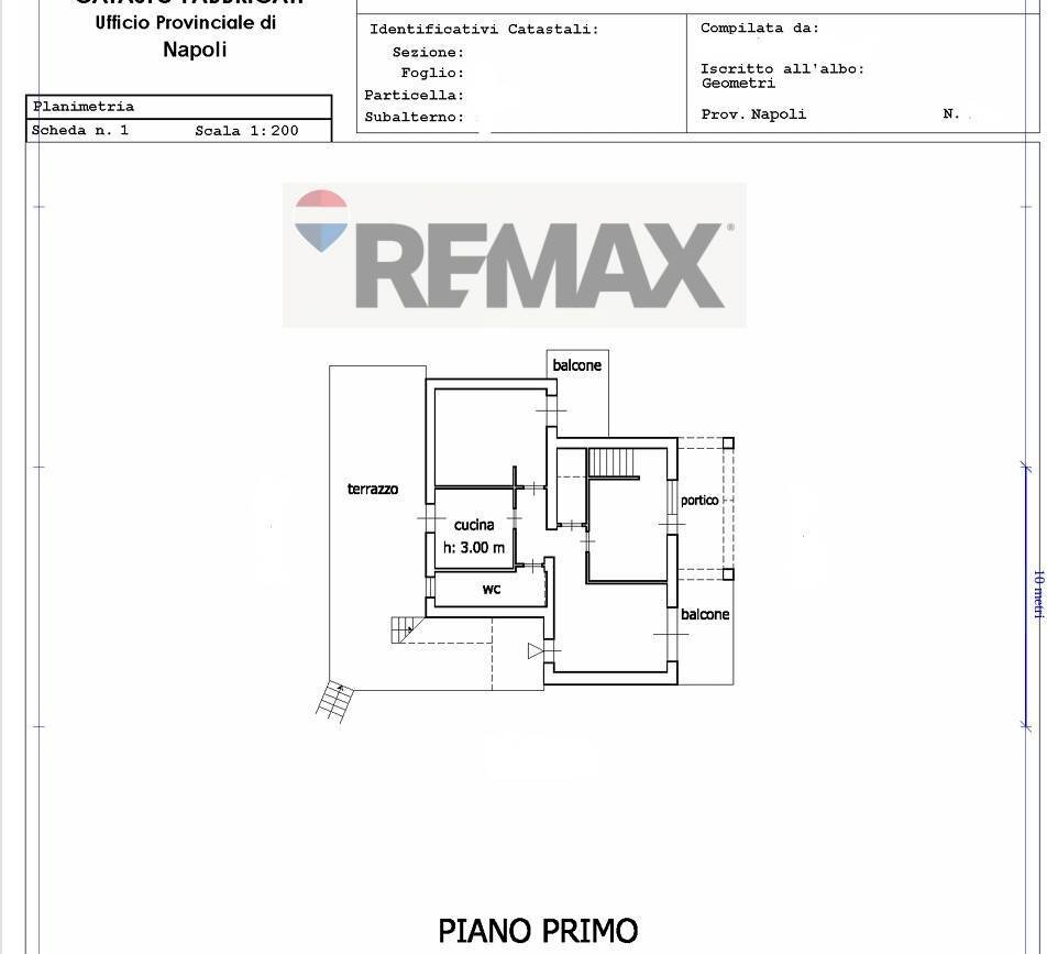 Pianta 2D - Casa semi indipendente VIA RAFFELE BOSCO
 
180, Vico Equense - planimetria 1