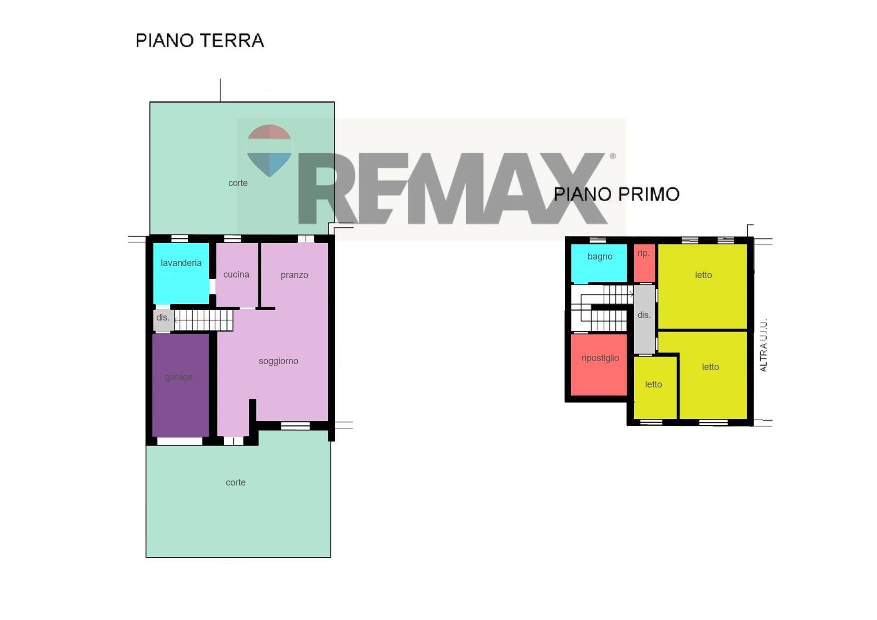 Pianta 2D - Villa a Schiera Via Fratelli Bandiera
 
137, Sermide e Felonica - planimetria 1