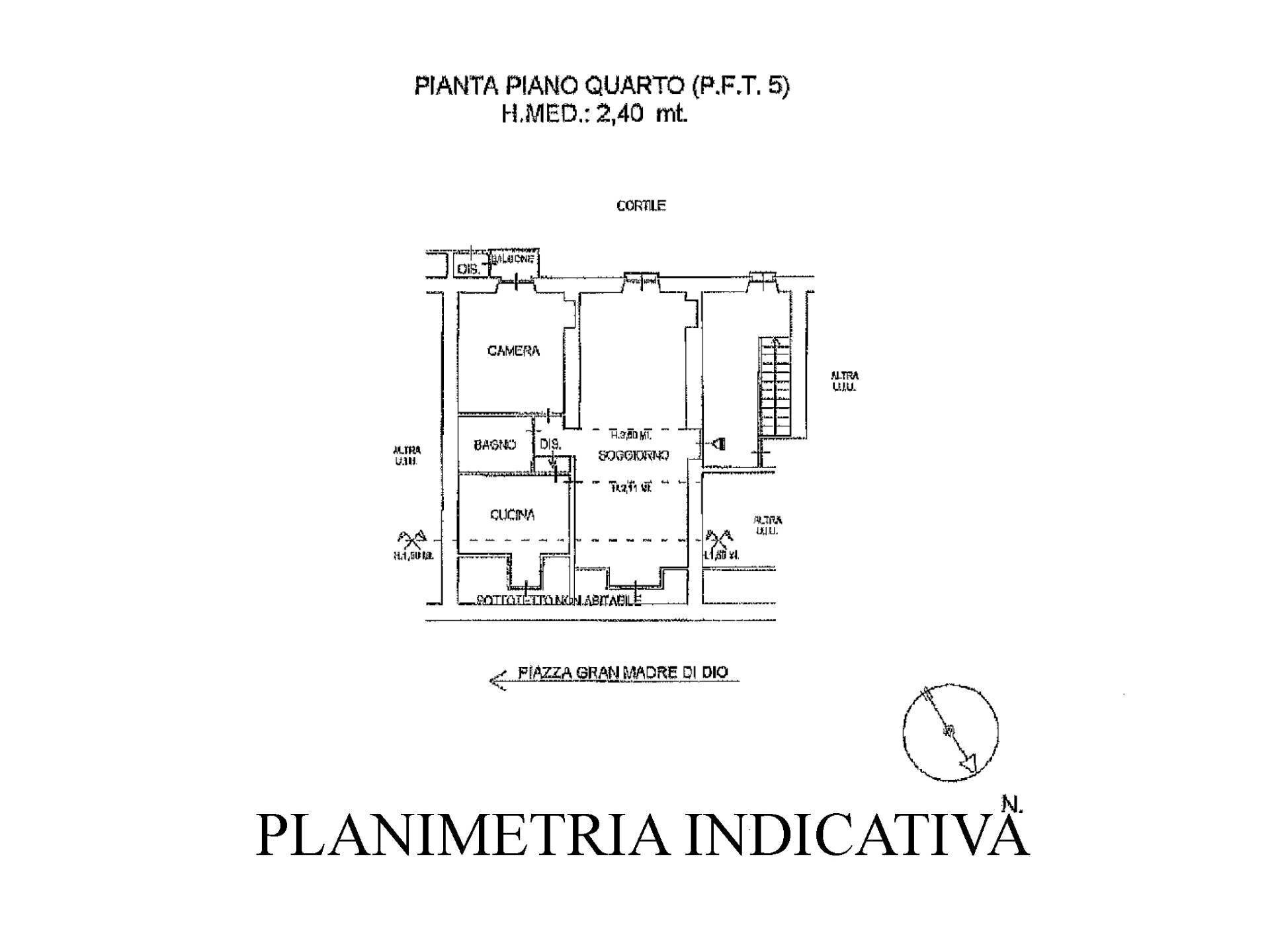 Foto 21 - Trilocale Piazza Gran Madre Di Dio, Torino - planimetria 1