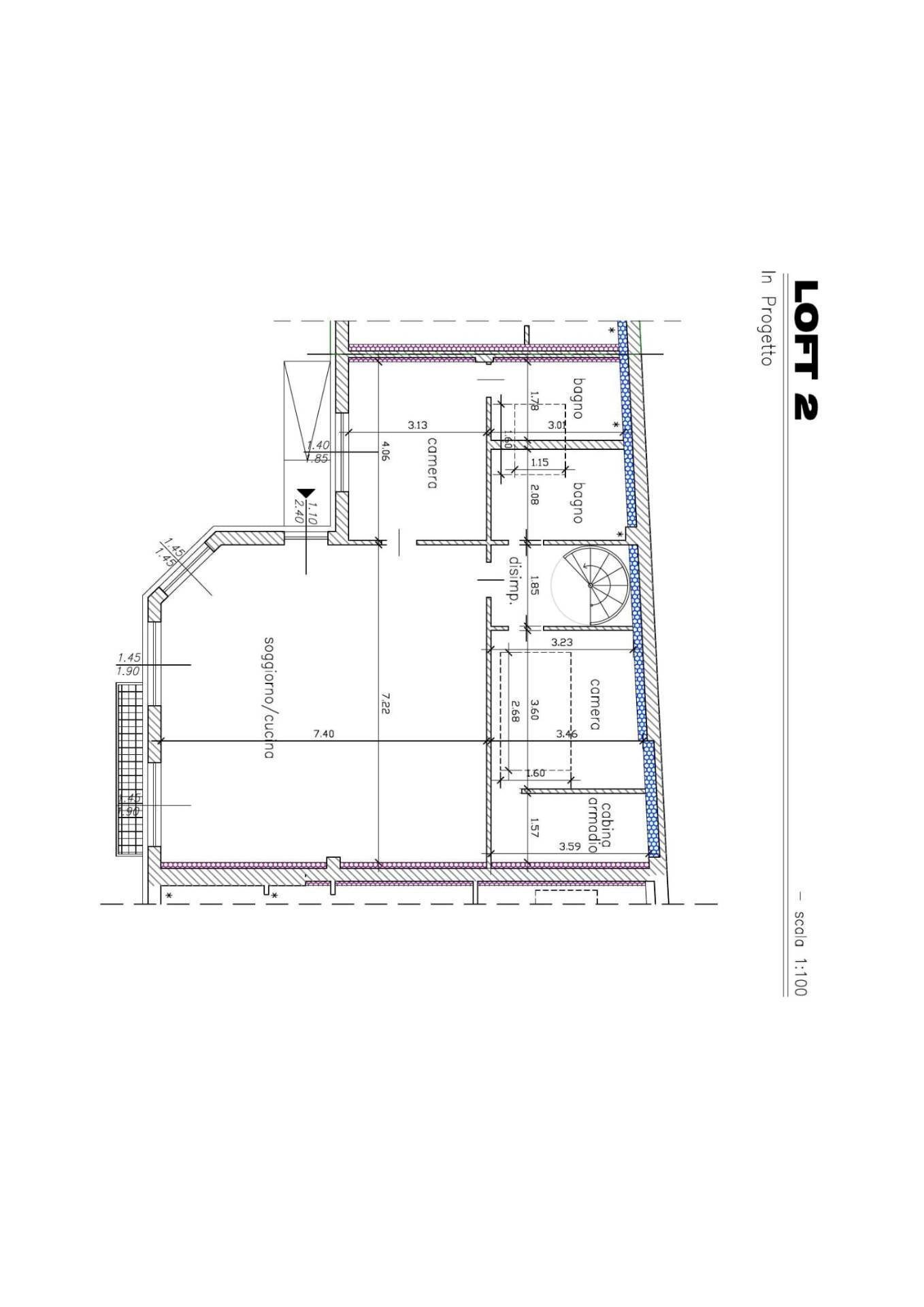 Foto 8 - Loft Corso Lecce
 
86, Torino - floor plans 1