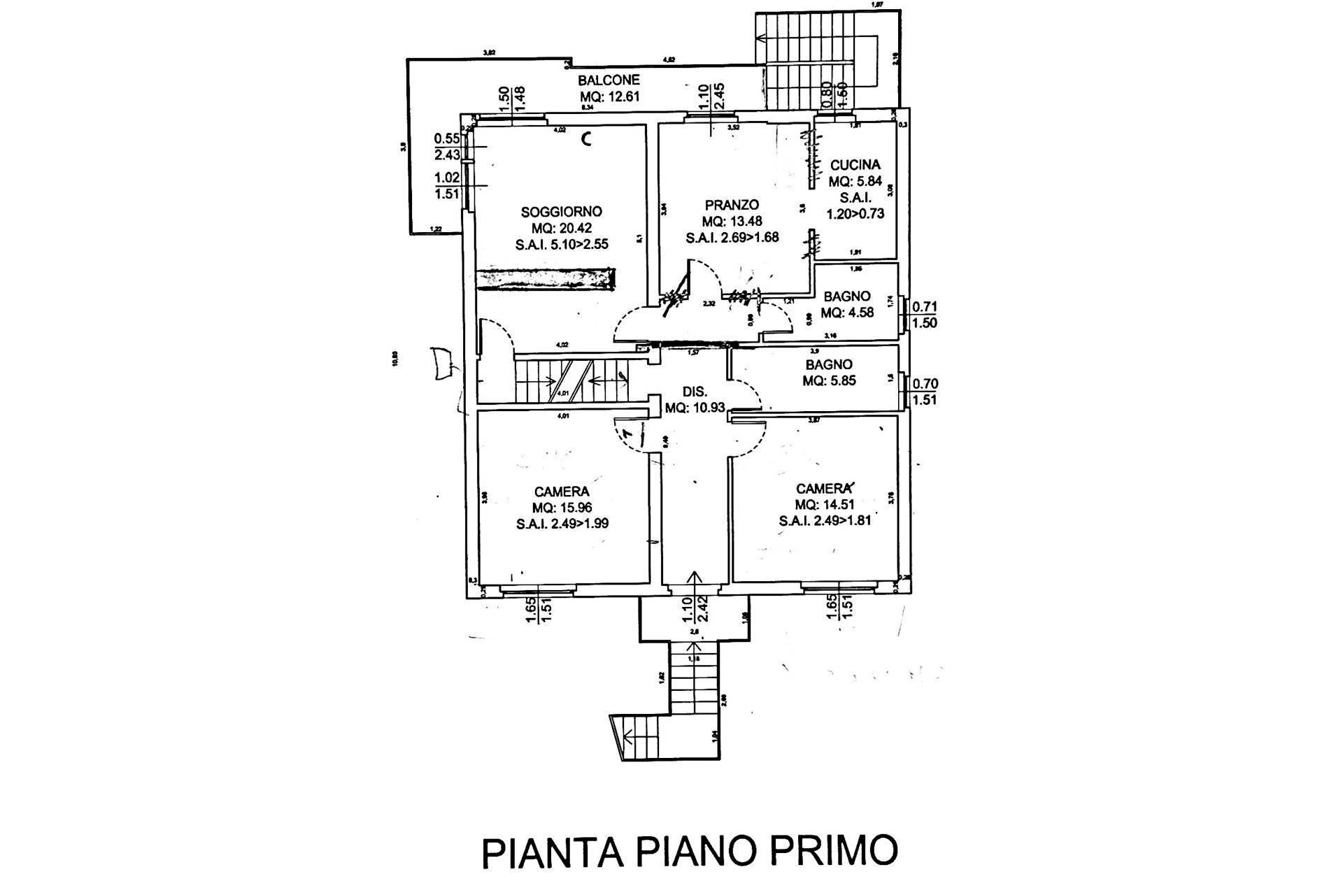 Foto 17 - Villa Via Fratini, Pesaro - planimetria 1