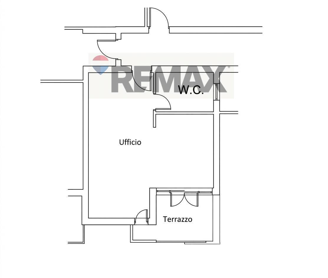 Pianta 2D - Office Via Enrico Berlinguer, Fiumicino - floor plans 1