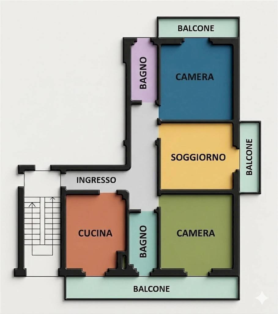 Foto 2 - Three-room apartment via delle Cascate
 
6, Cassano d'Adda - photo 2