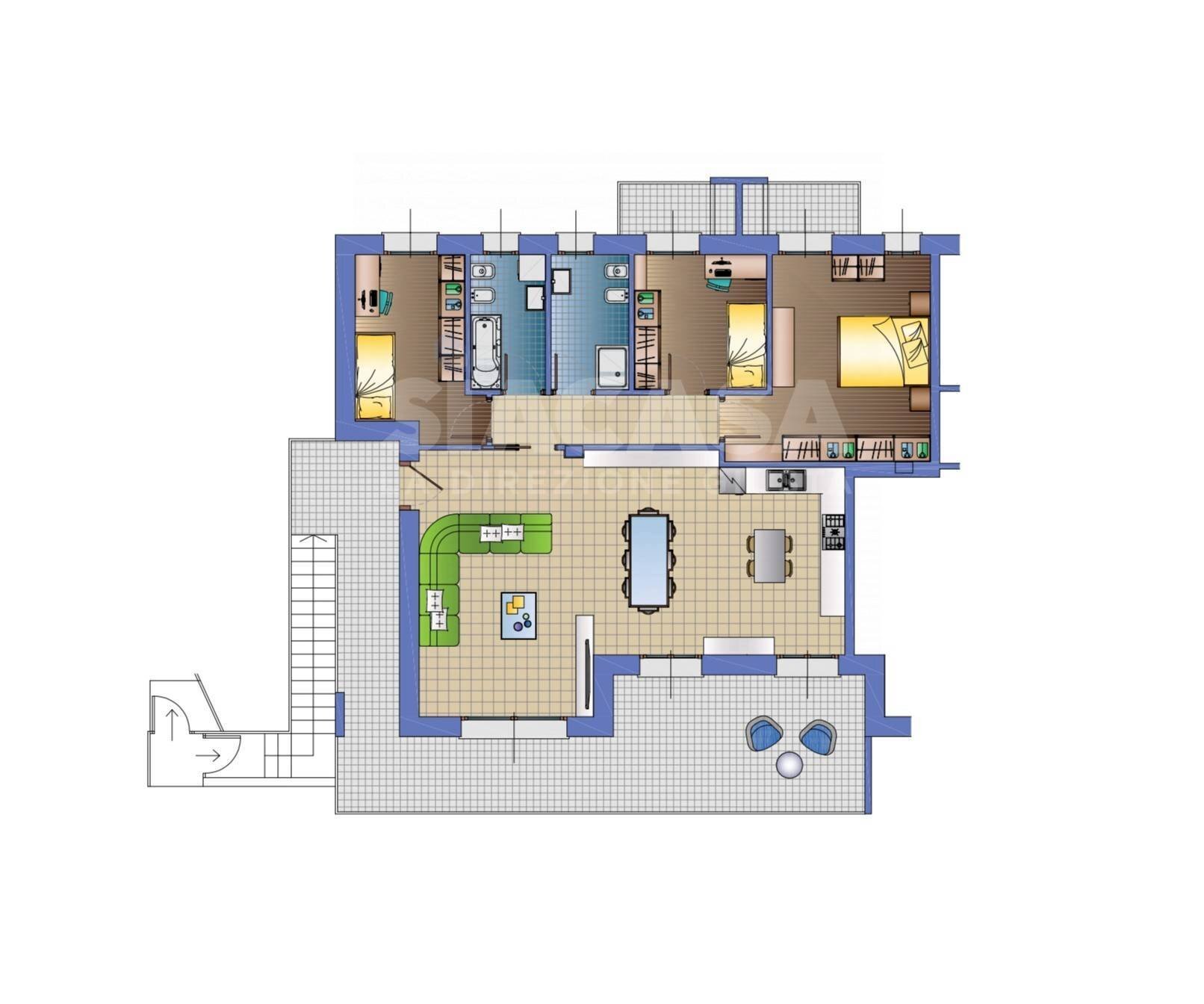 Foto 52 - Quadrilocale Monte Sabotino, Inverigo - planimetria 1