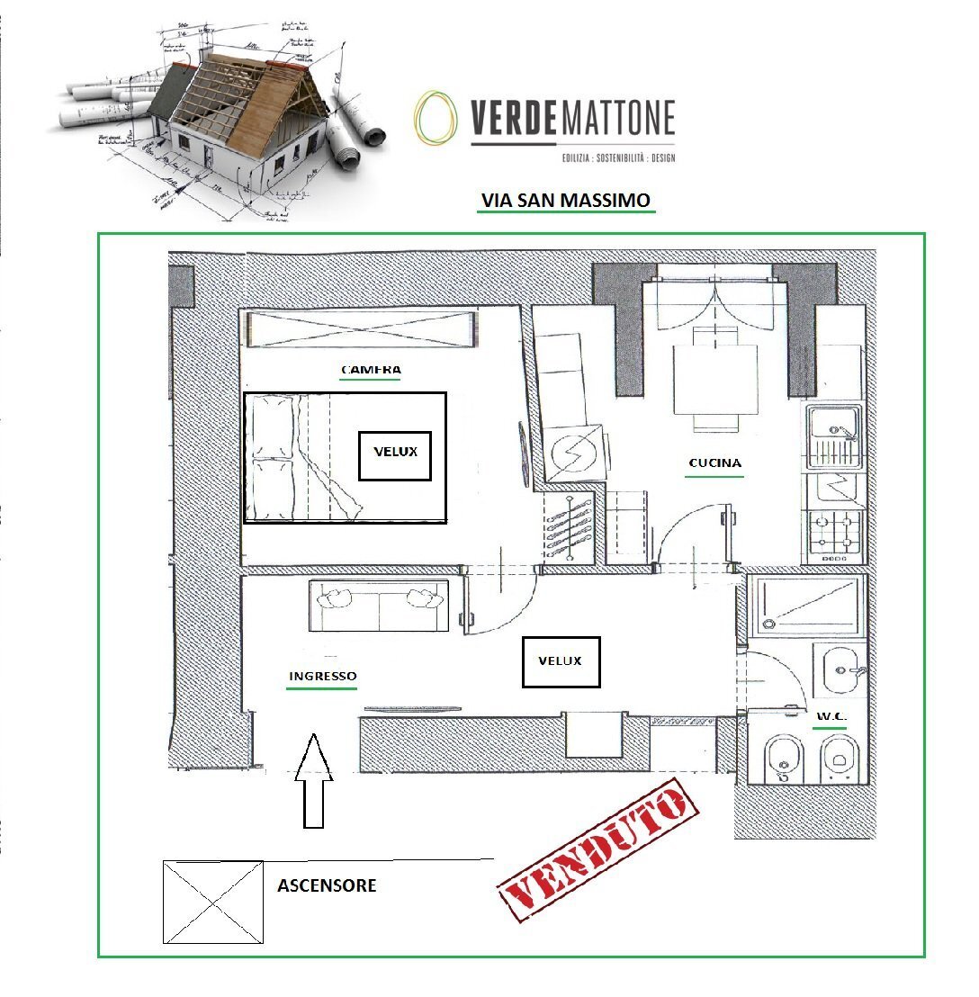 Attico via San Massimo, 49, Torino (zona Centro) - planimetria 1