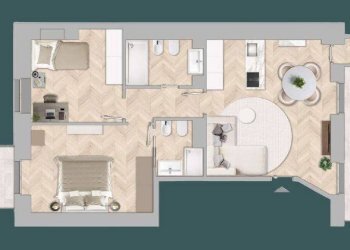 Planimetria - Three-room apartment via Giuseppe Grassi, 9, Torino (neighborhood Cit Turin) - photo 37