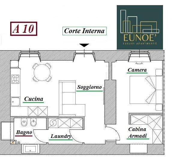 Attico via Cernaia, 25, Torino (zona Centro) - planimetria 1