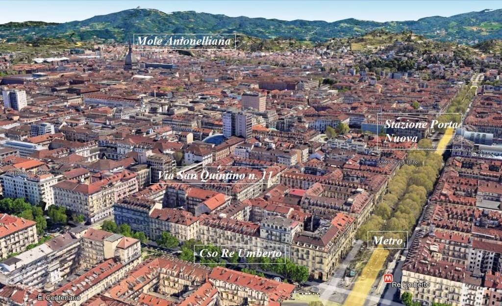 Vista - Two-room apartment via San Quintino, 11, Torino (neighborhood Centro) - photo 1