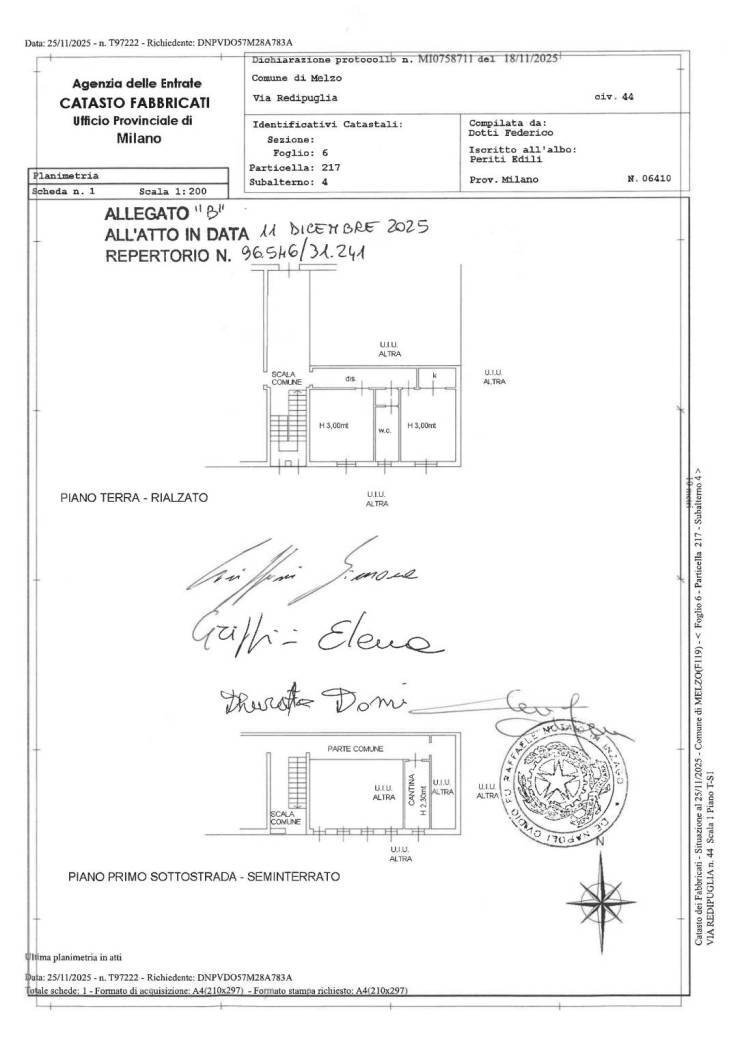 Two-room apartment via Redipuglia, 44, Melzo - floor plans 1