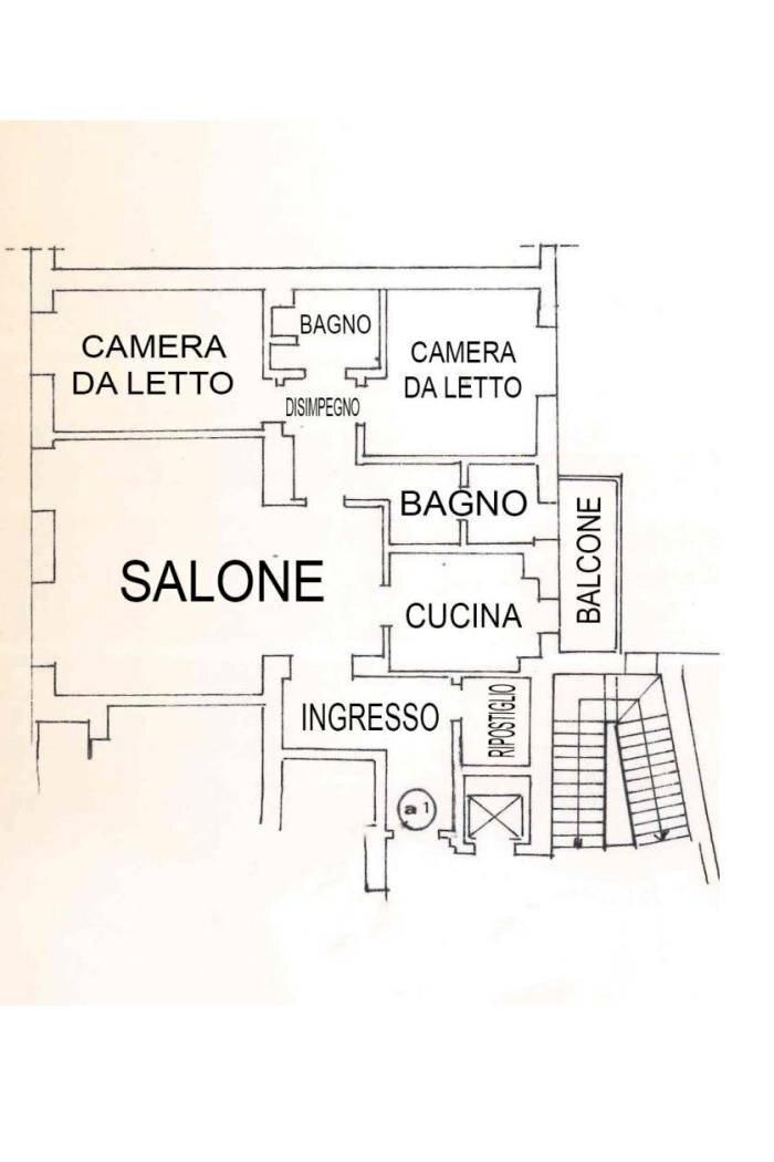Quadrilocale via Stefano Clemente, 8, Torino (zona San Donato) - planimetria 1