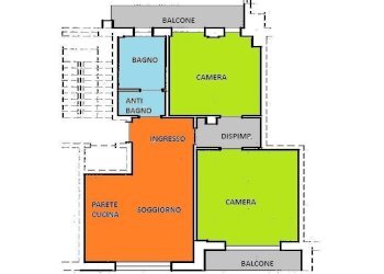 Planimetria - Three-room apartment Cuneo (neighborhood Centro) - photo 10