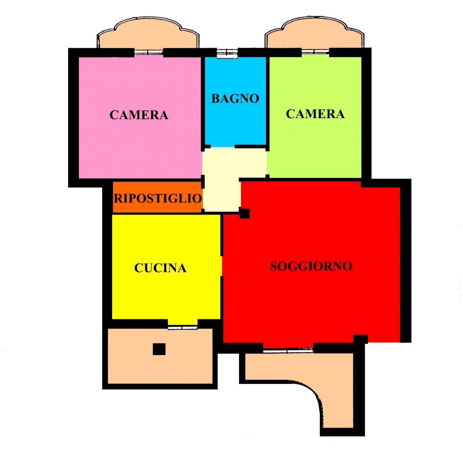 303 - Three-room apartment via Vittorio Emanuele, Dovera - floor plans 1