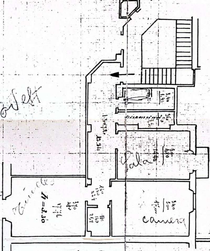 plan .aselli - Trilocale via Aselli, 22, Milano (zona Città Studi) - planimetria 1