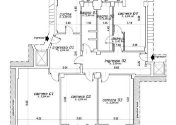 Planimetria - Appartamento via Gabriele Chiabrera, 44, Torino (zona San Salvario) - foto 48